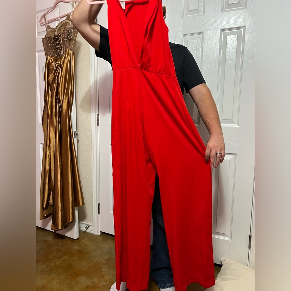 Elegant Red Jumpsuit